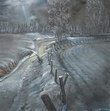 Winterlanschaft bei Nacht von Eichner, Hellmuth